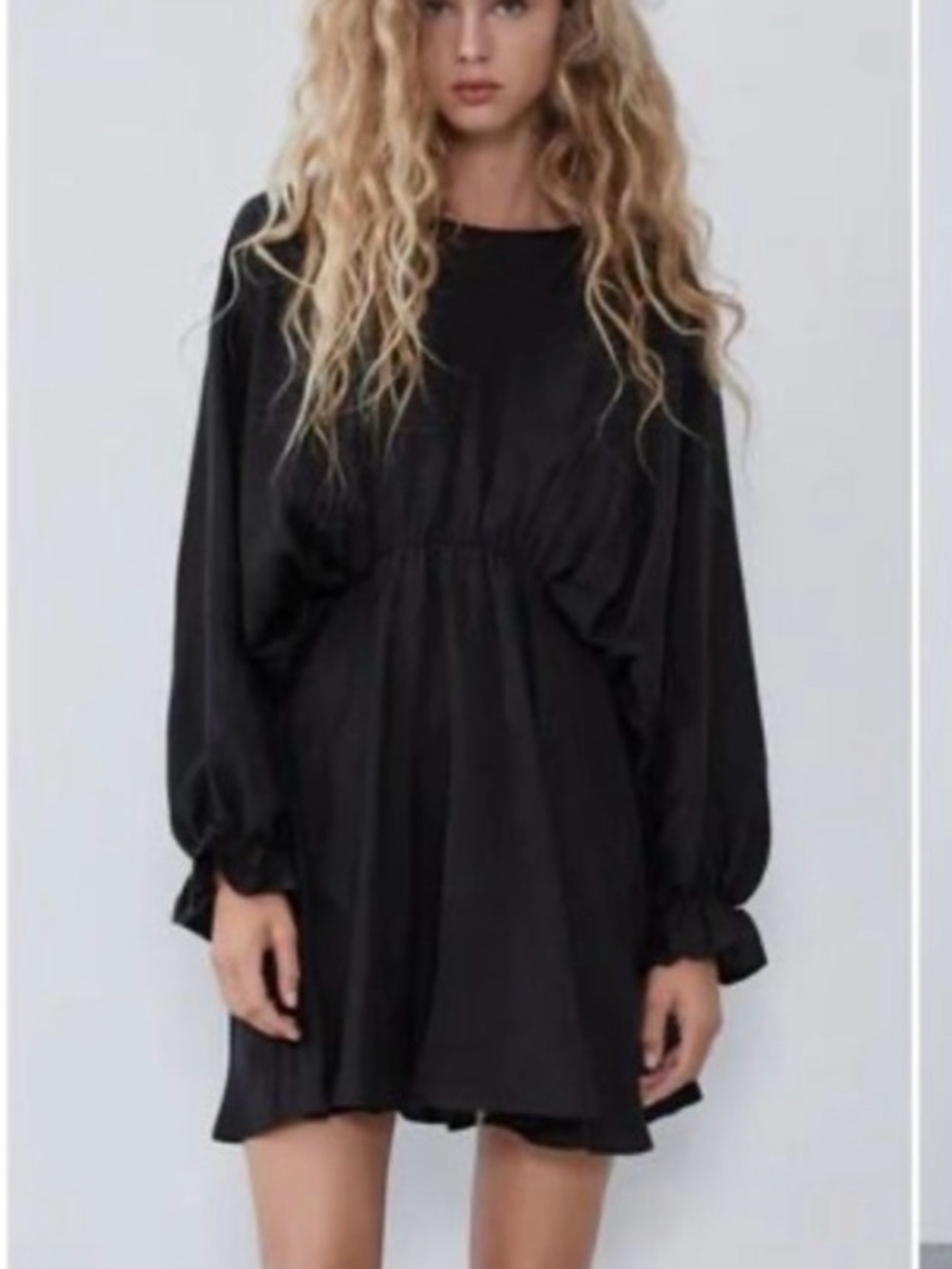 American Vintage Black Satin Mini Dress